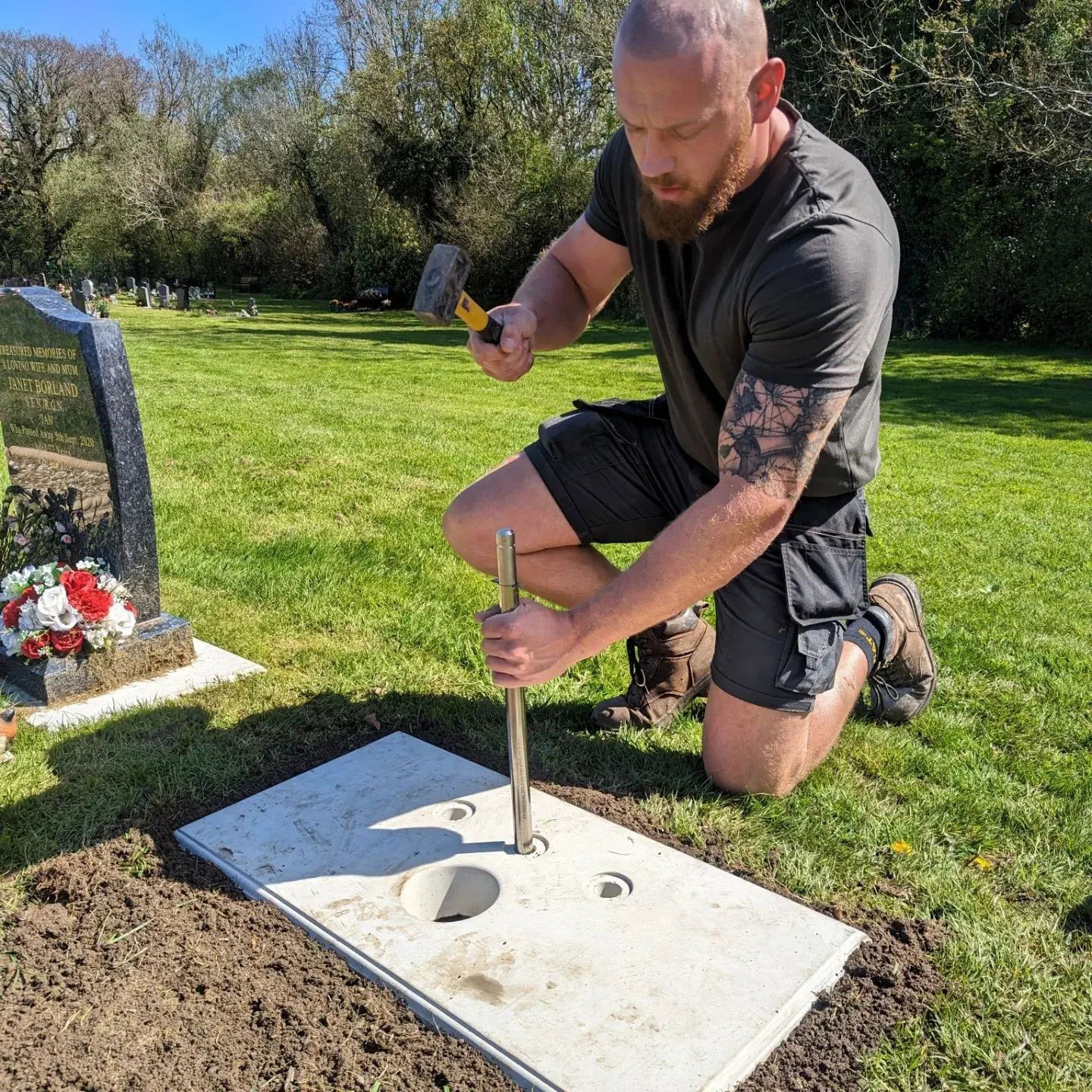 Image showing stonemasonry work or a finished memorial.