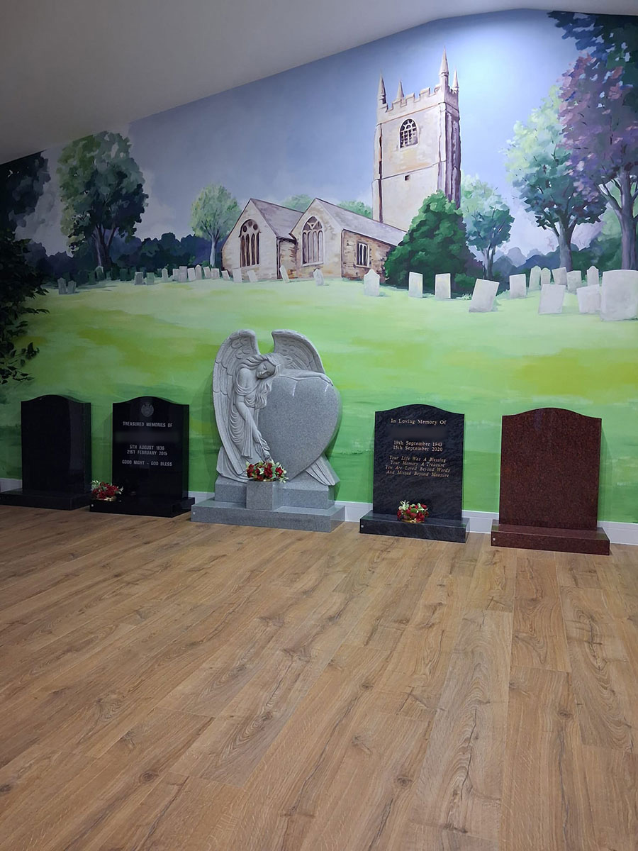 Image of a finished memorial headstone.